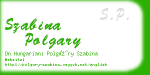 szabina polgary business card